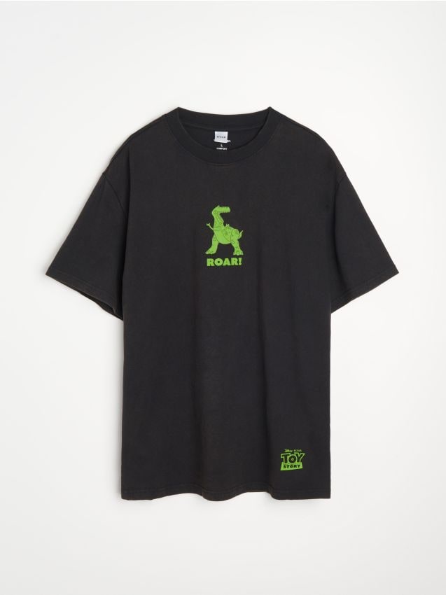 Sinsay - Tricou din bumbac cu imprimeu Toy Story - negru