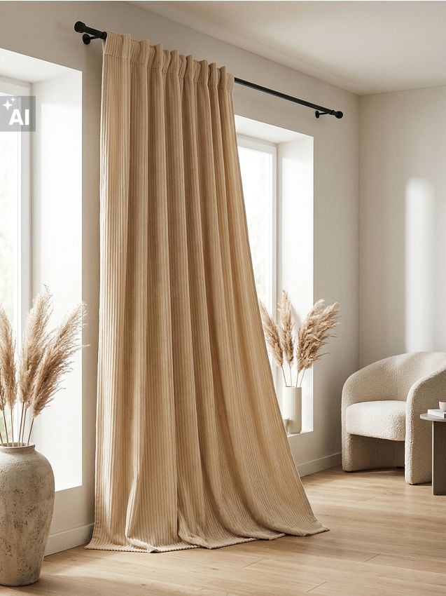 Sinsay - Draperie de umbrire pe bandă cu structură striată - nude