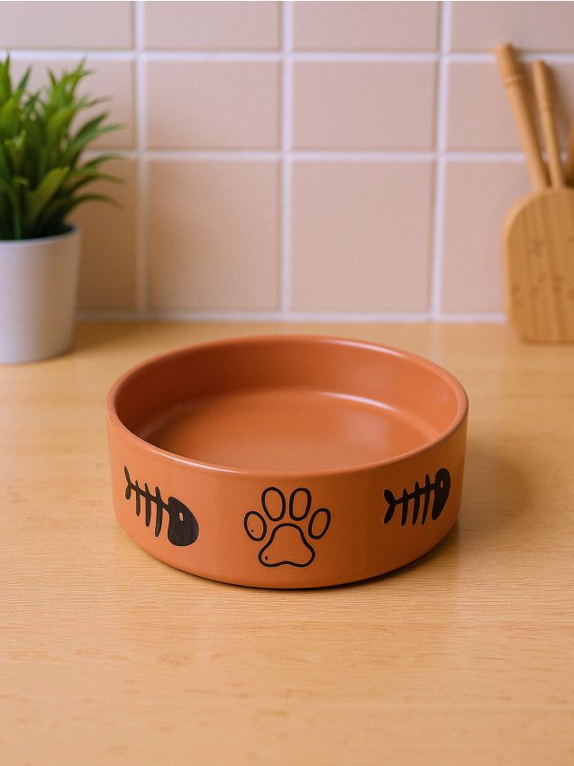 Sinsay - Bol din ceramică pentru pisică - maro