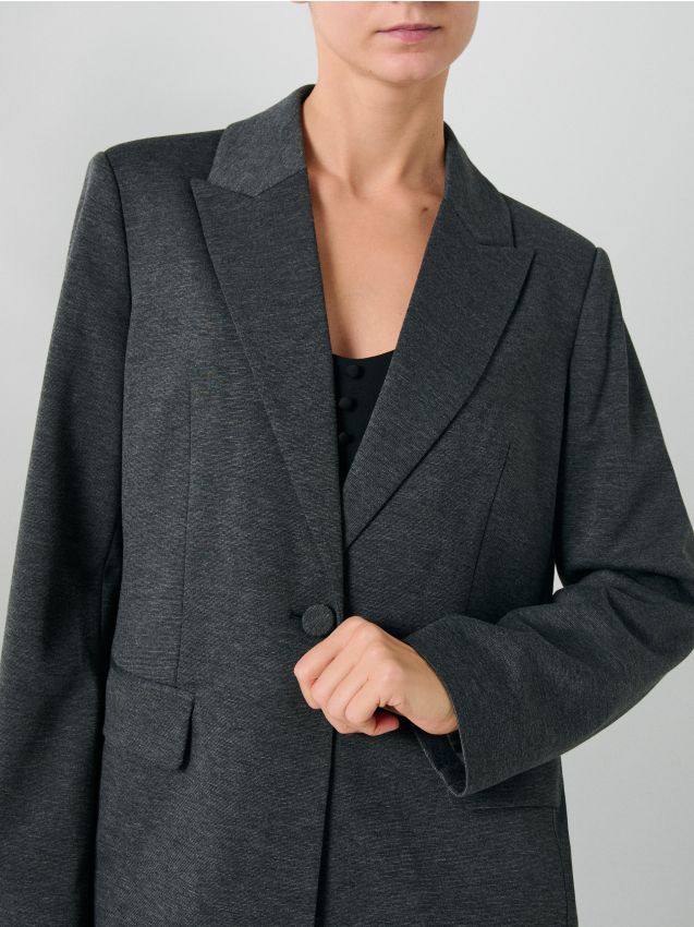 Sinsay - Sacou cu cusătură în talie - gri-închis