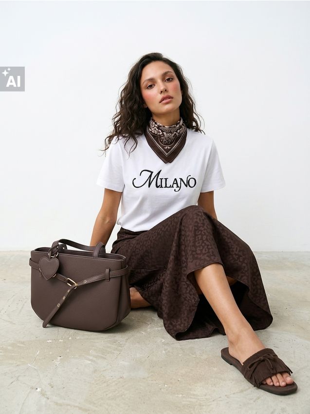 Sinsay - Tricou din bumbac cu inscripția Milano - alb
