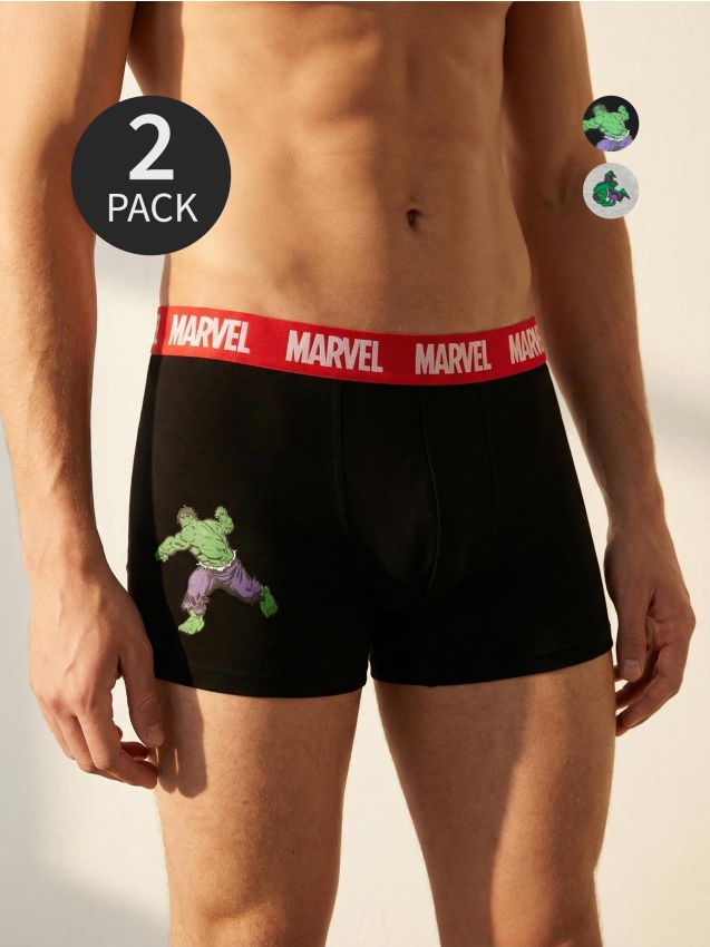 Sinsay - Set de 2 perechi de boxeri Hulk - multicolor