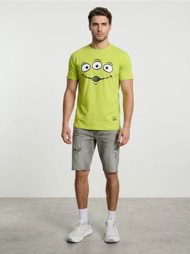 Sinsay - Tricou din bumbac cu imprimeu Toy Story - verde-deschis