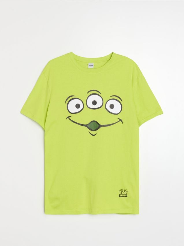 Sinsay - Tricou din bumbac cu imprimeu Toy Story - verde-deschis