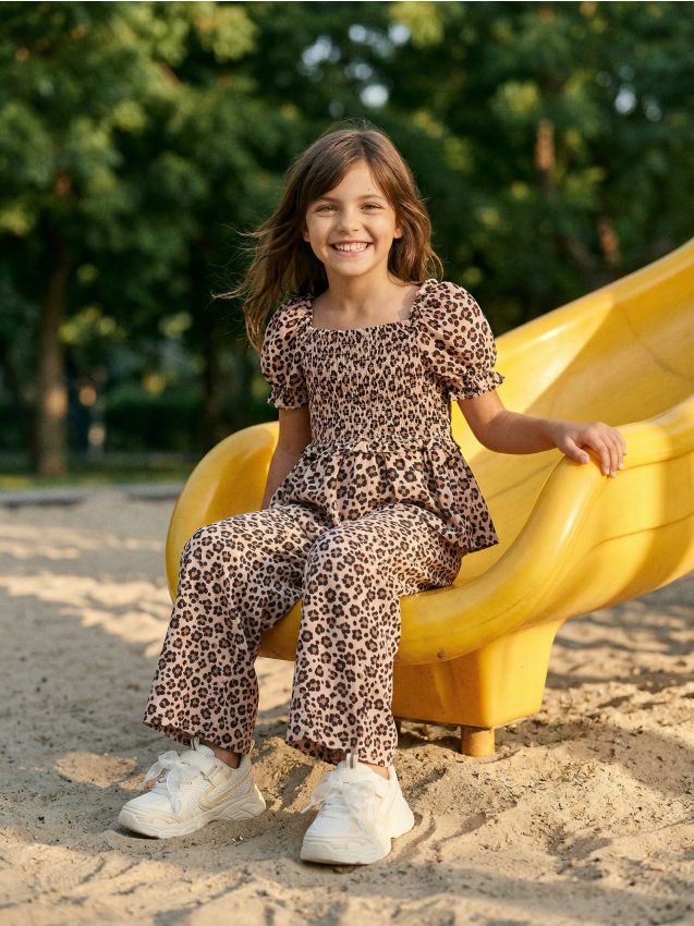 Sinsay - Set din vâscoză cu imprimeu leopard - bej