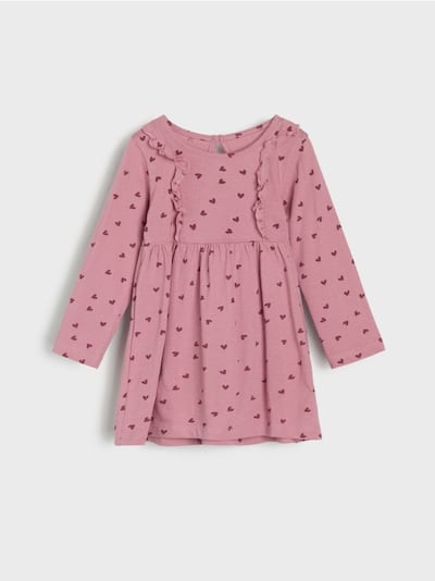 Haljina sa ukrasnim volanima u obliku srca