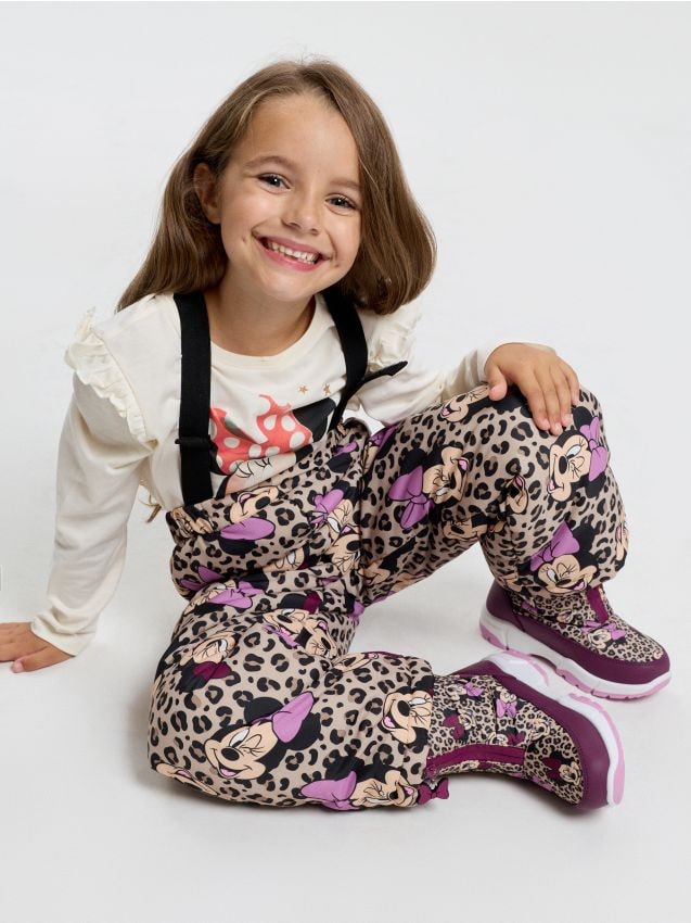 Sinsay - Podstavljene čizme za snijeg s leopard uzorkom i uloškom s vunom Minnie Mouse
