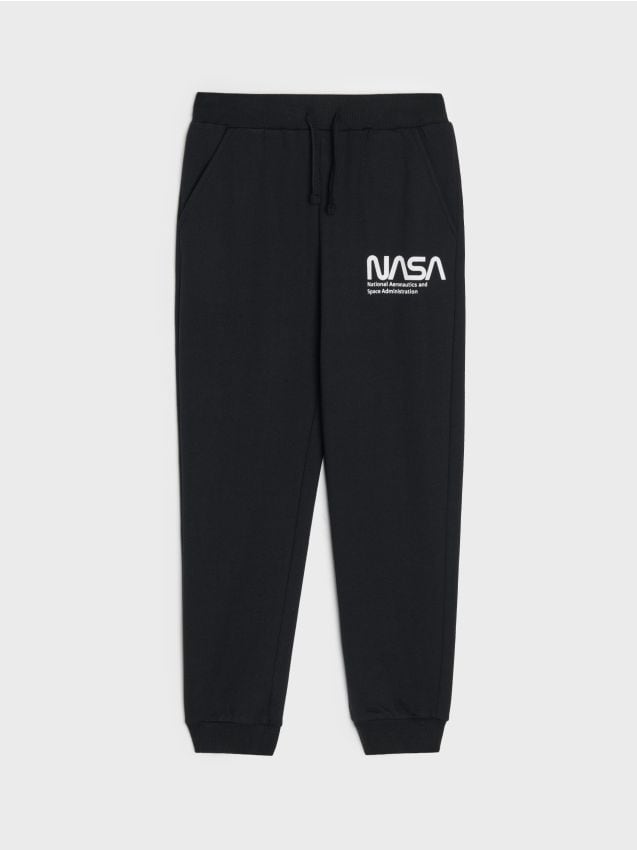 Sinsay - Spodnie dresowe NASA - czarny