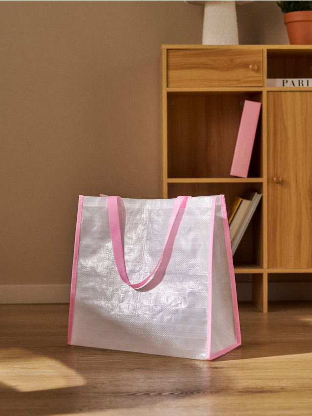 Sinsay - Geantă de depozitare cu mânere - roz-pastel