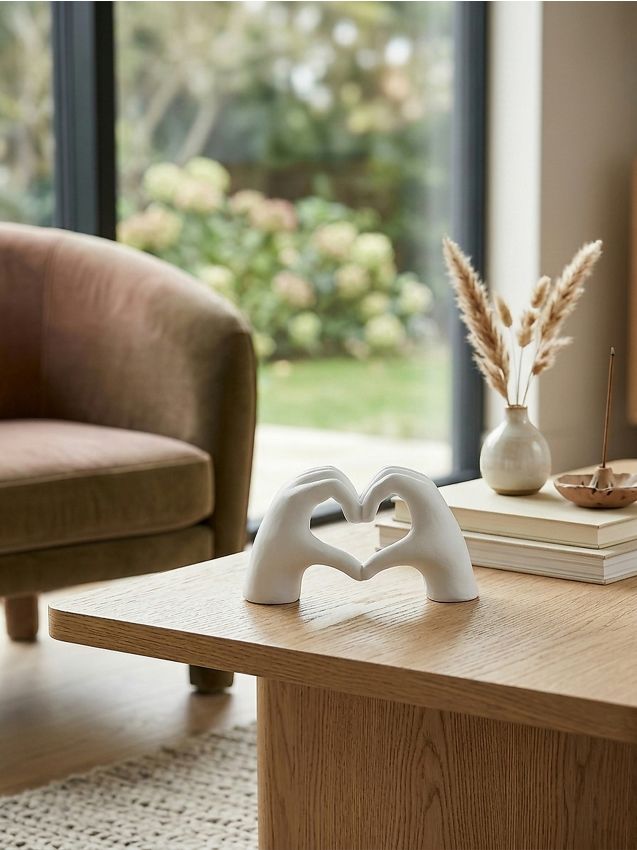 Sinsay - Decorațiune de sine stătătoare – mâini în formă de inimă - alb