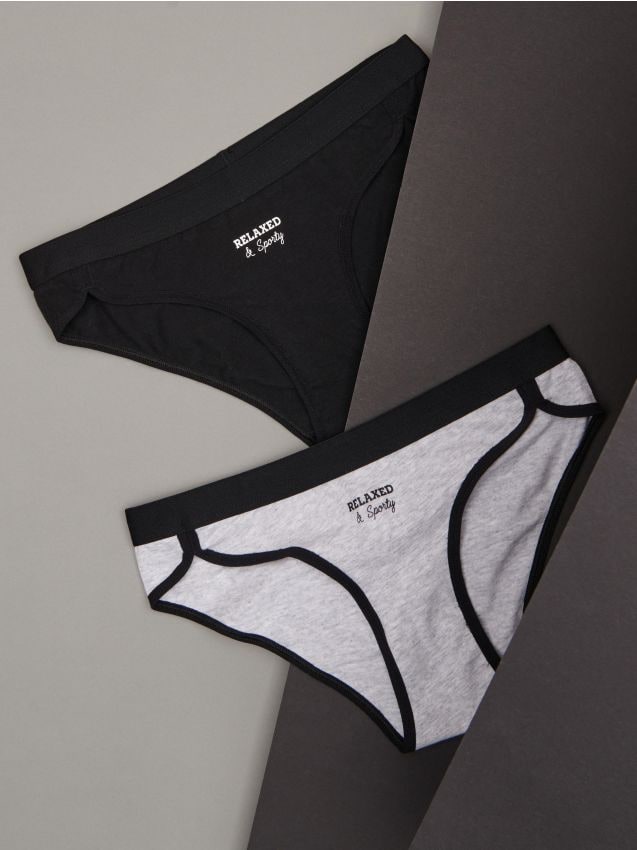 Sinsay - Set de 2 perechi de chiloți - negru