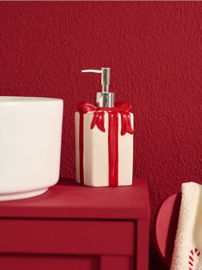 Dozownik na mydło w kształcie prezentu