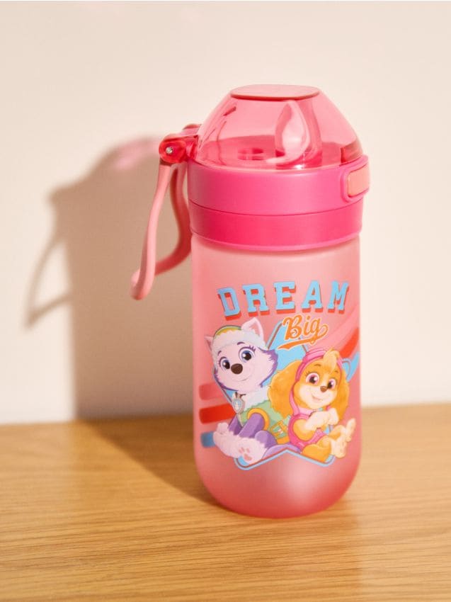 Sinsay - Sticlă de băut cu pai, blocare și mâner PAW Patrol - multicolor
