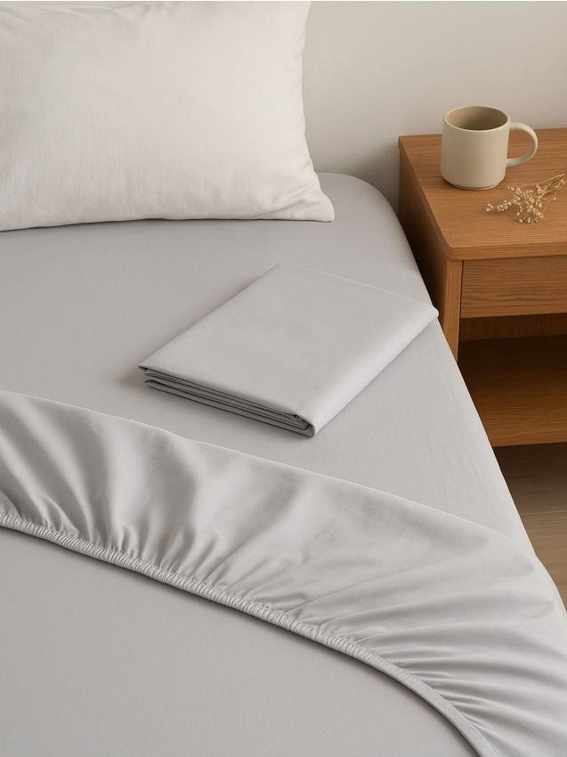 Sinsay - Pernă decorativă împletită cu modele - gri deschis