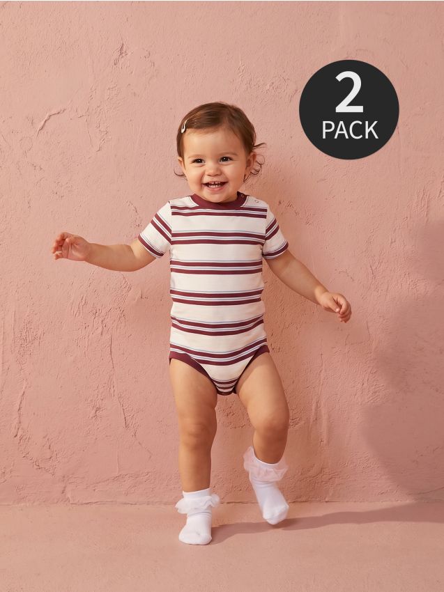 Sinsay - Памучно Райе Боди 2 Pack