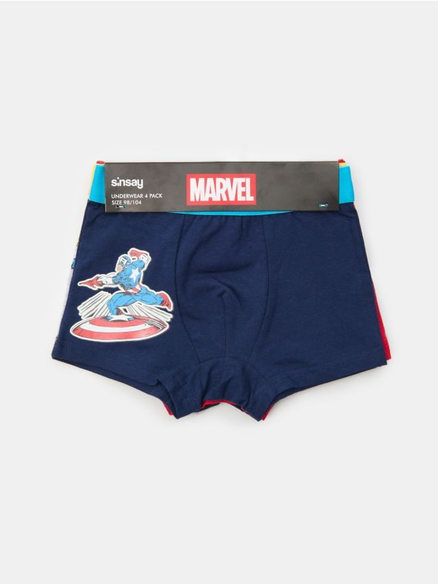 Sinsay - Boxeri din bumbac 4 pack Marvel - bleumarin