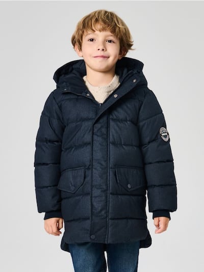 Ge quiltete Pufferjacke mit Kapuze