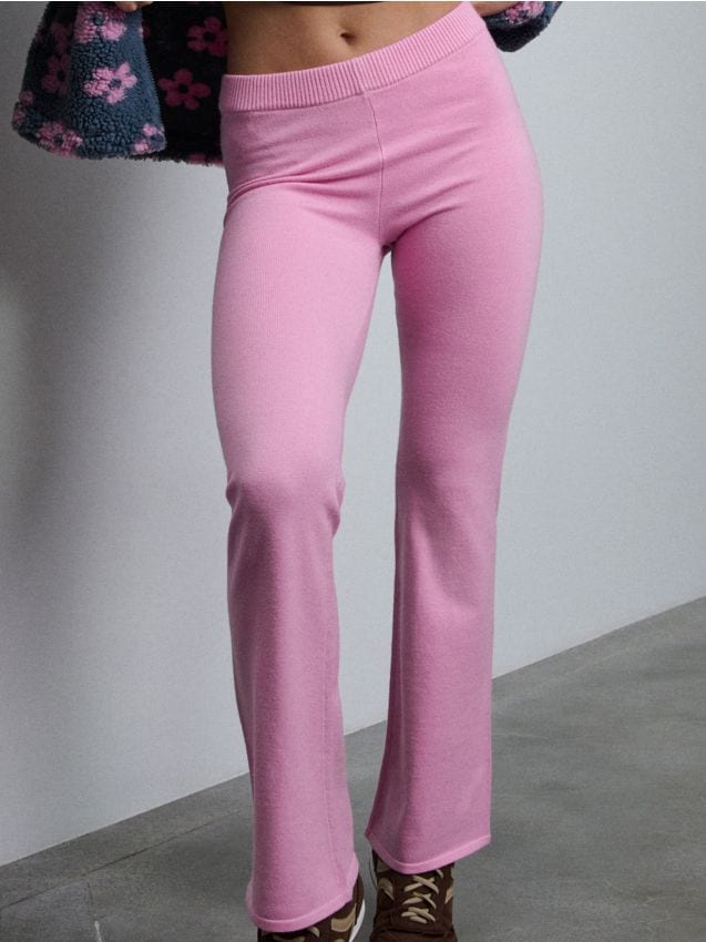 Sinsay - Flare nohavice - ružová