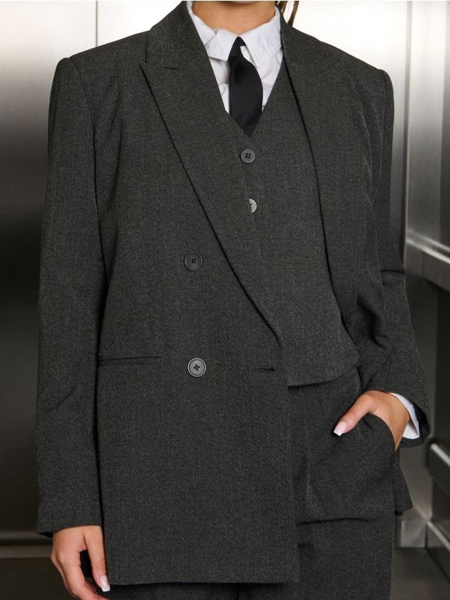 Sinsay - Dvojradové sako - šedá