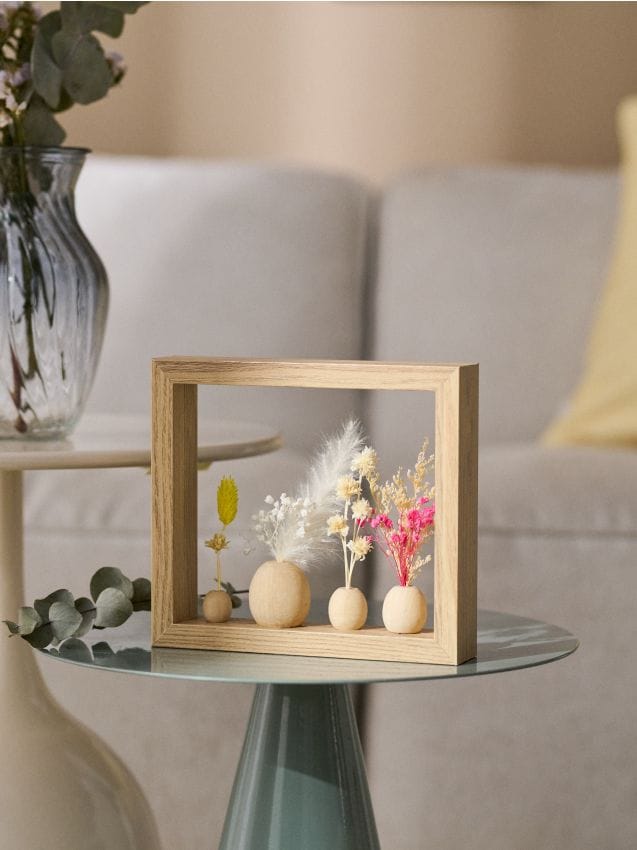 Sinsay - Ramă decorativă cu flori artificiale - bej