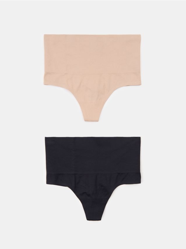 Sinsay - Bezszwowe stringi modelujące 2 pack - wielobarwny
