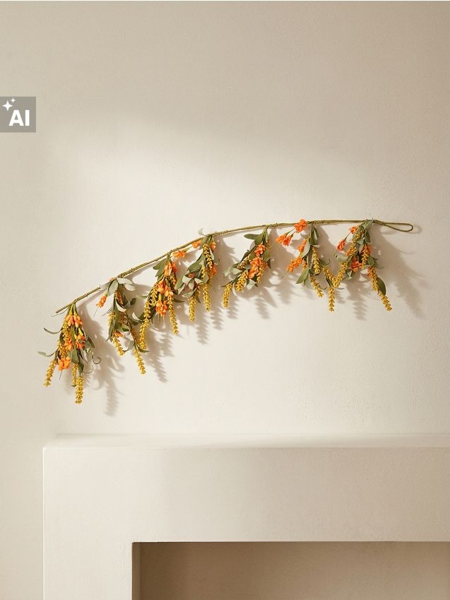 Sinsay - Ghirlandă decorativă de toamnă cu flori - multicolor