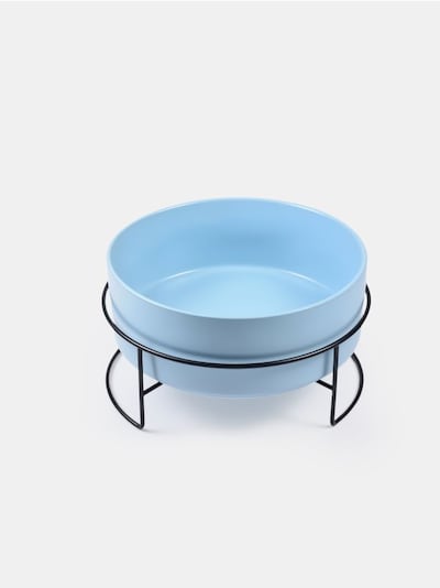 Bol ceramic pentru câini și pisici cu suport metalic