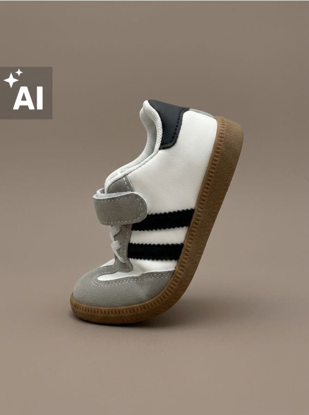 Sinsay - Sneakers din imitație de piele întoarsă cu închidere cu arici - alb