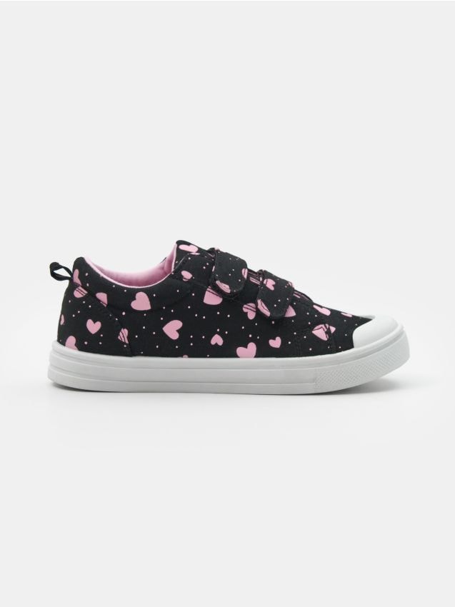 Sinsay - Sneakers din bumbac cu talpă interioară cu adaos de piele naturală PICIOR SĂNĂTOS - negru