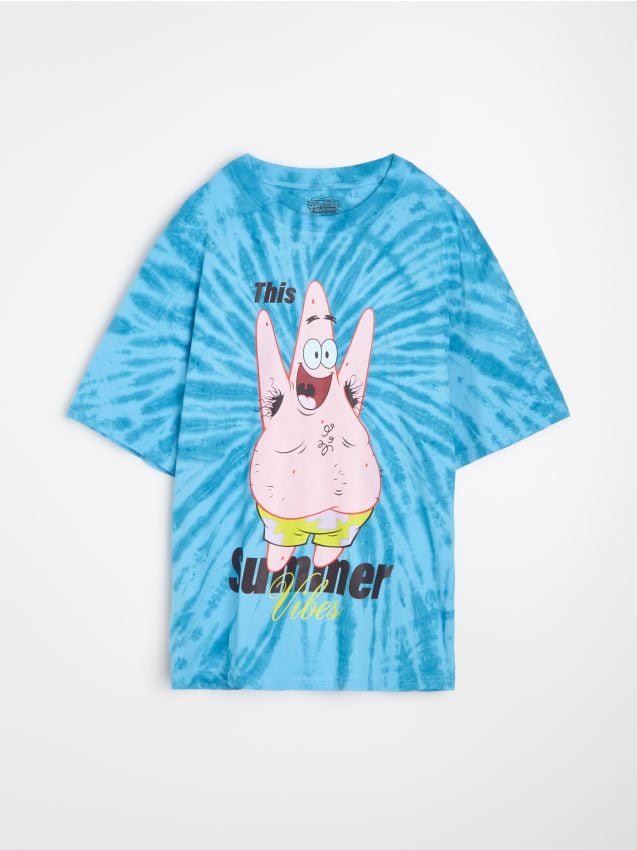 Sinsay - Tricou din bumbac cu imprimeu SpongeBob - multicolor