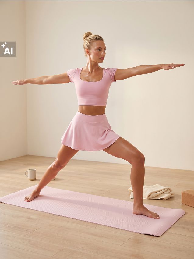 Sinsay - Saltea pentru fitness - roz-pastel