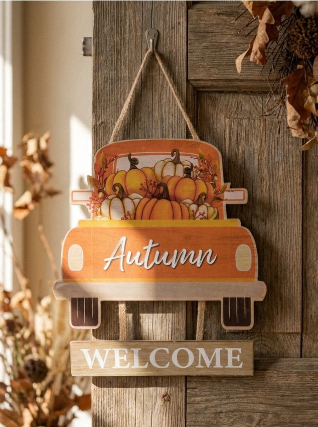 Sinsay - Decorațiune de perete – mașină cu inscripția „Autumn Welcome” - multicolor