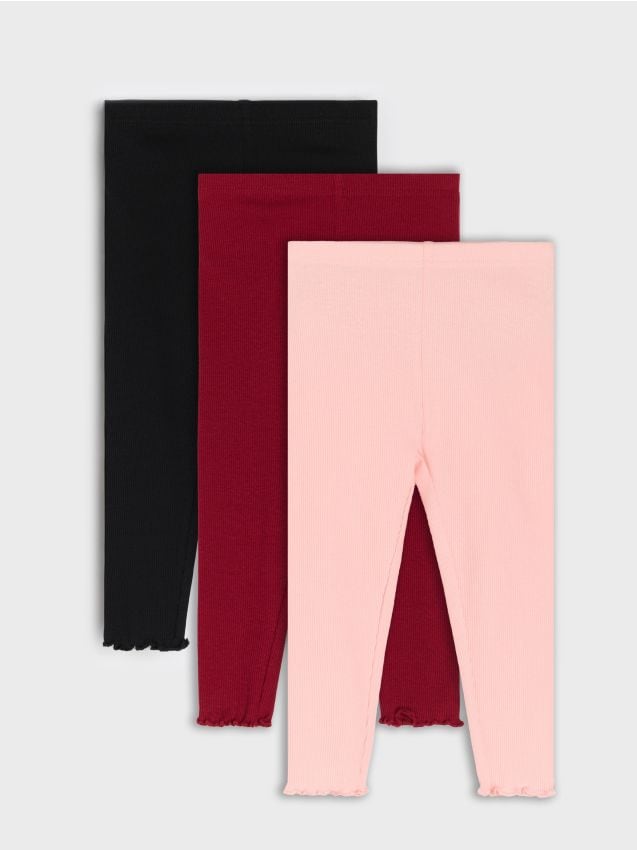 Sinsay - Set de 3 perechi de colanți - roz-pastel