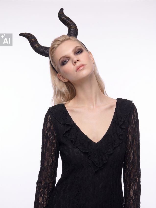 Sinsay - Bentiță de Halloween cu coarne - negru