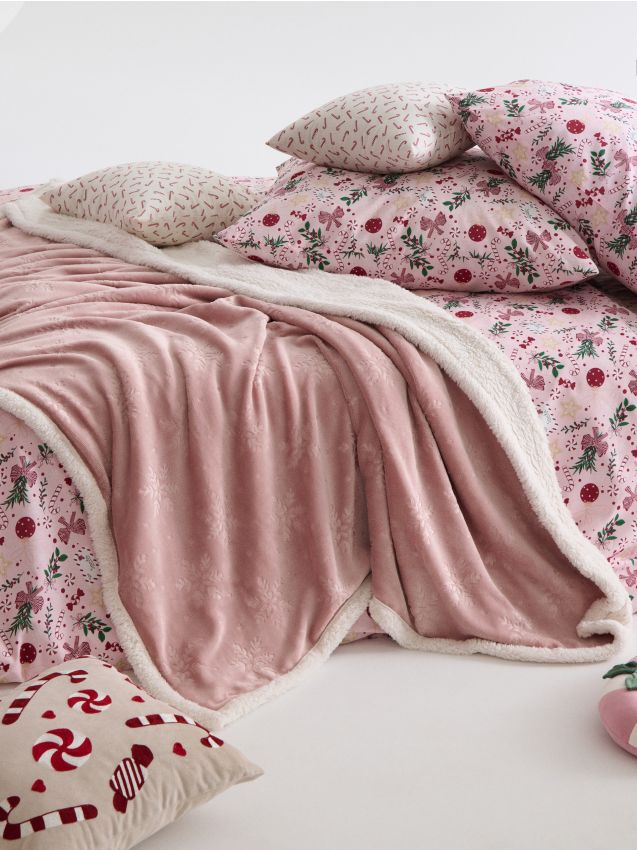 Sinsay - Posteľná prikrývka - pastelová ružová