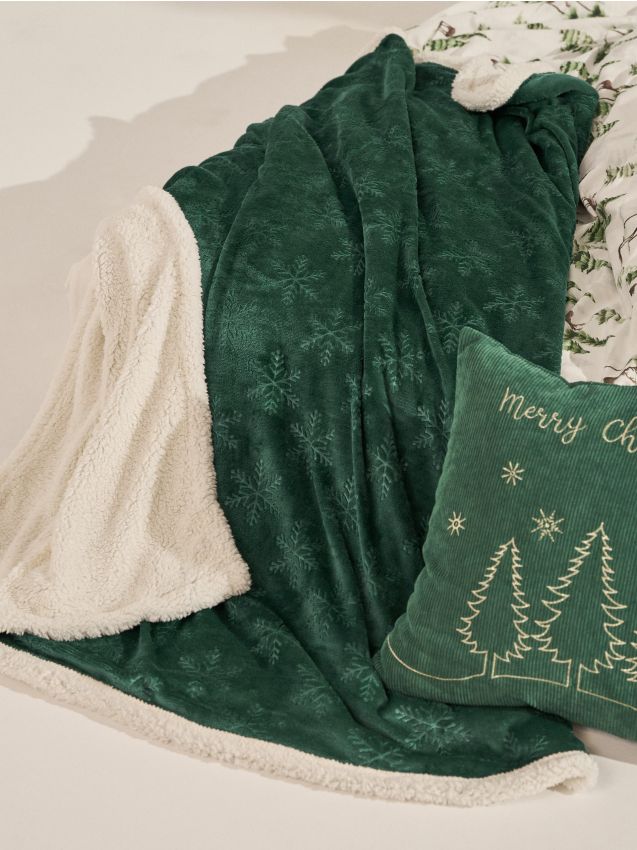 Sinsay - Posteľná prikrývka - tmavotyrkysová