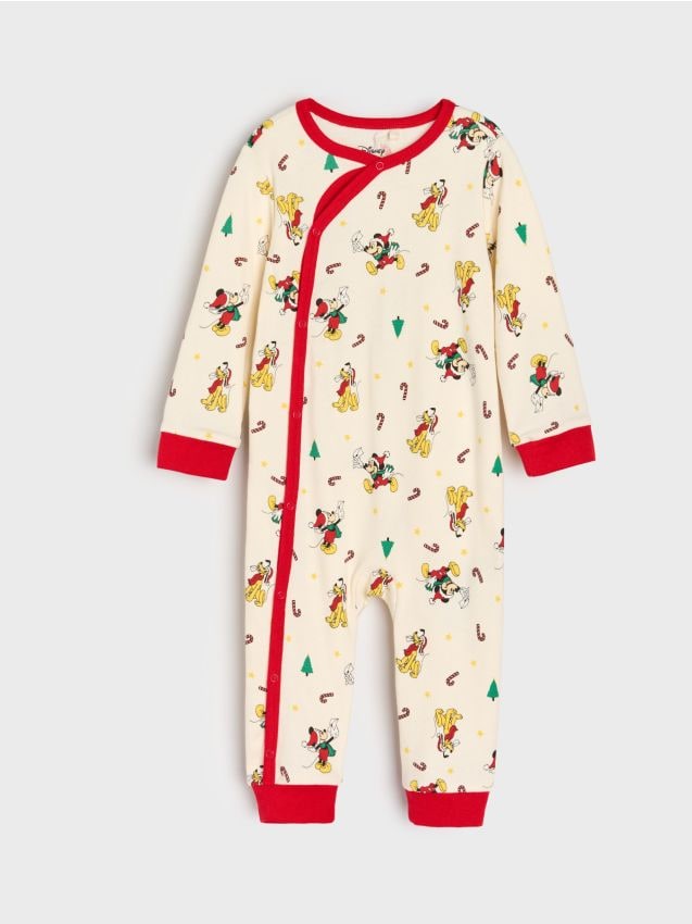 Sinsay - Salopetă Mickey Mouse - crem