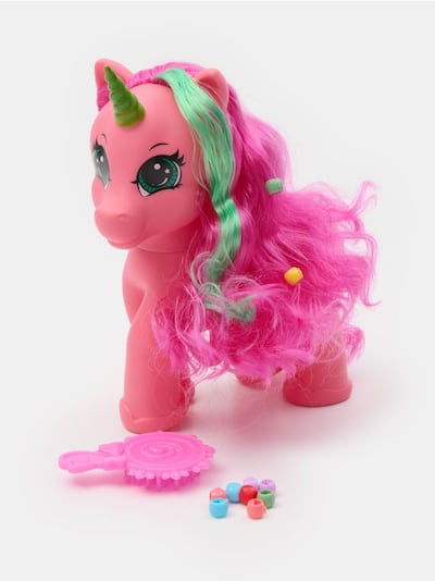 Mänguasi - Ükssarviku kuju koos juukseaksessuaaridega