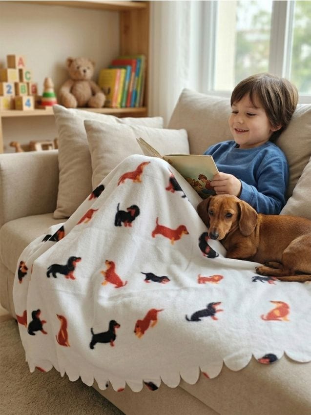 Sinsay - Pătură cu teckeli - bej