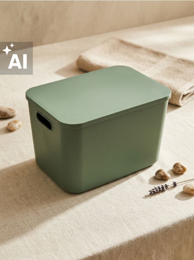 Sinsay - Cutie de depozitare cu capac - verde-închis
