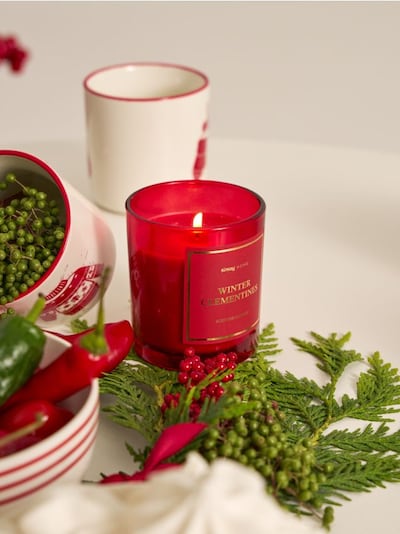 Vonná svíčka s vánočním motivem Winter Clementines