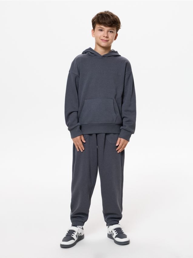 Sinsay - Set bluză și pantaloni sport - gri-neutru