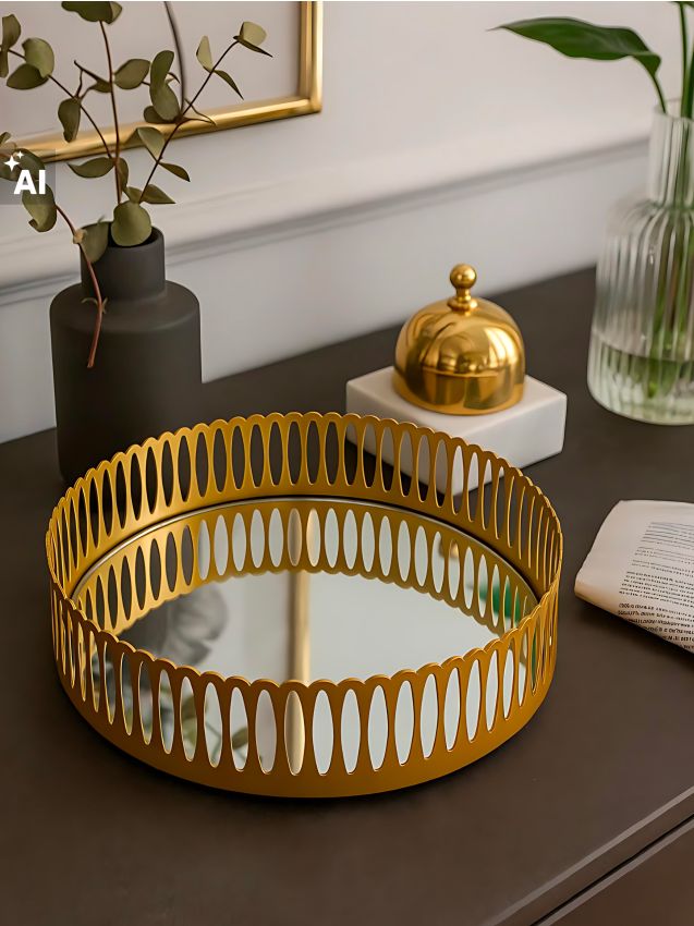 Sinsay - Tavă decorativă cu margini ornamentale - auriu