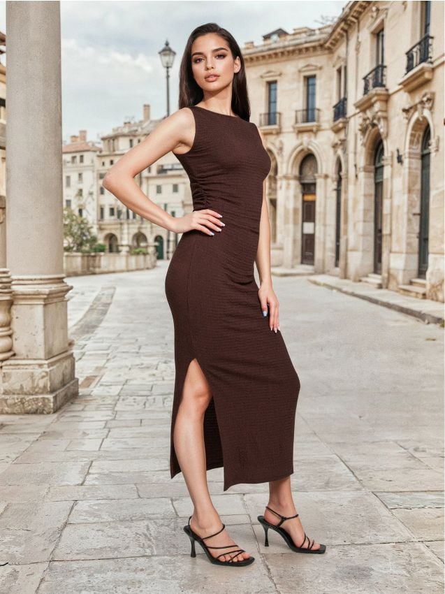 Pletiva haljina midi - SINSAY