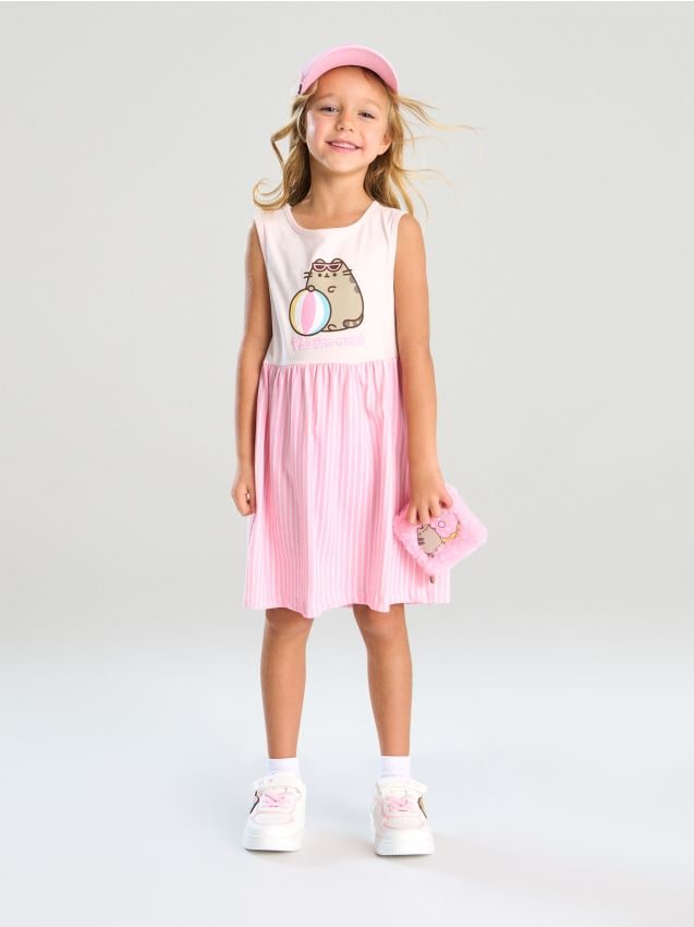 Sinsay - Sukienka dresowa Pusheen the Cat - różowy