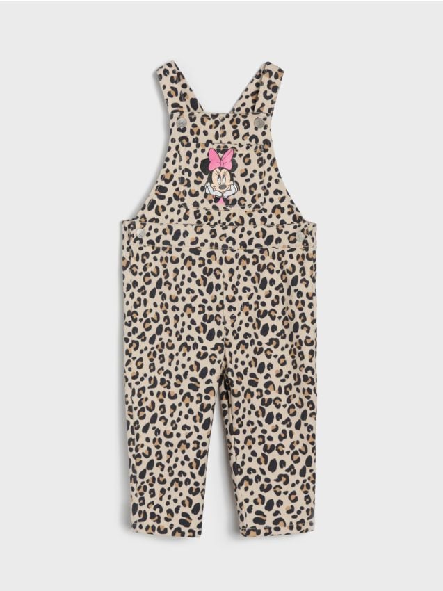 Sinsay - Salopetă din denim, cu bretele Minnie Mouse - crem