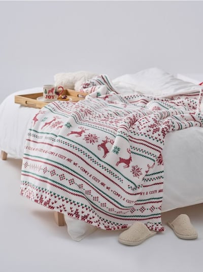 Двустранно одеяло със зимен мотив