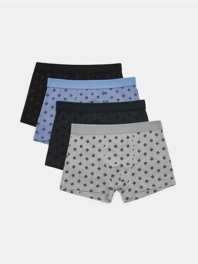 Sinsay - Boxeri din bumbac cu model geometric 4 pack - multicolor