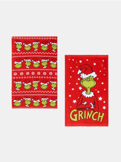 Σετ με 2 βαμβακερές πετσέτες Grinch