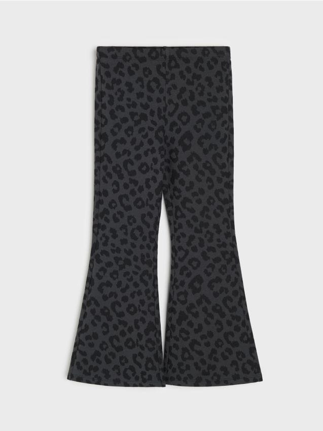 Sinsay - Bawełniane legginsy flare - szary